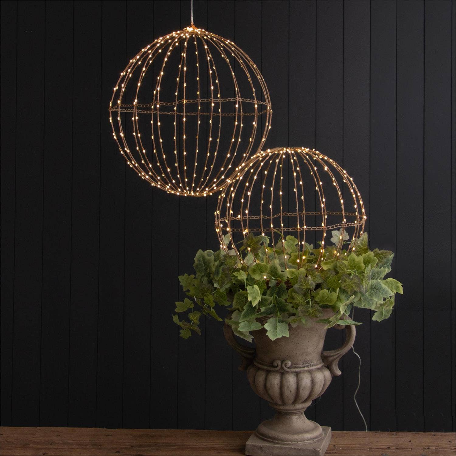 Led Foldable Light Spheres (Set Of 02)