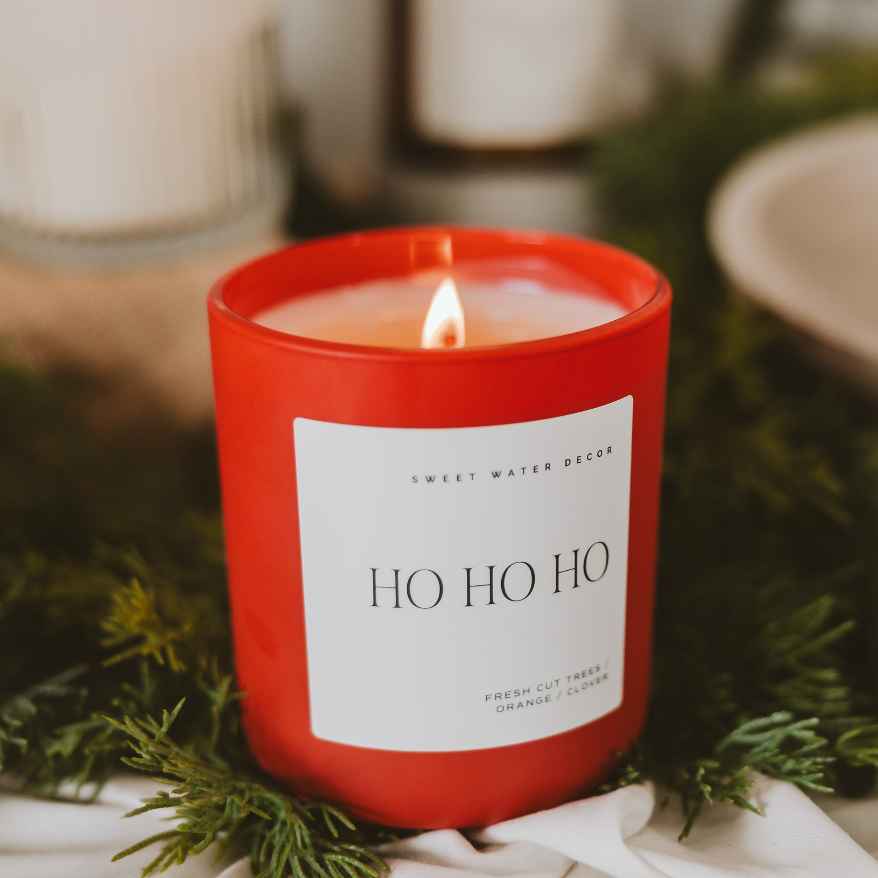 Ho Ho Ho 15 oz Soy Candle - Christmas Decor & Gifts