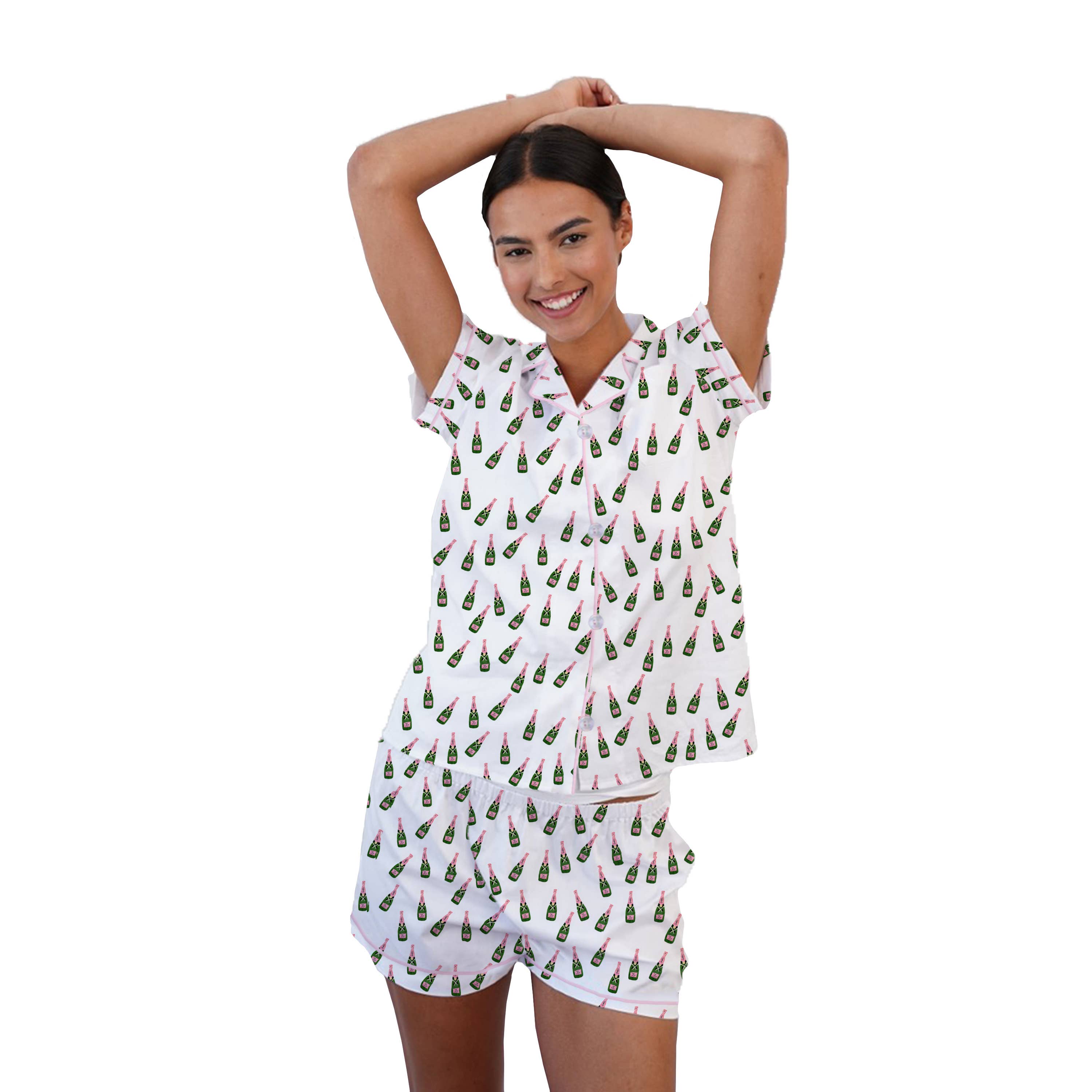 Pajama Short Set - Champagne