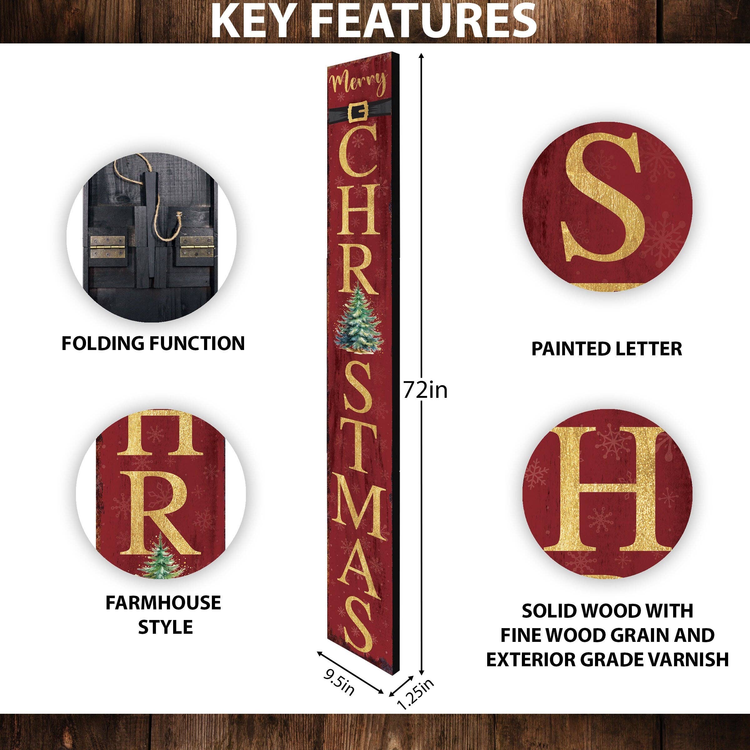 72-Inch Merry Christmas Sign