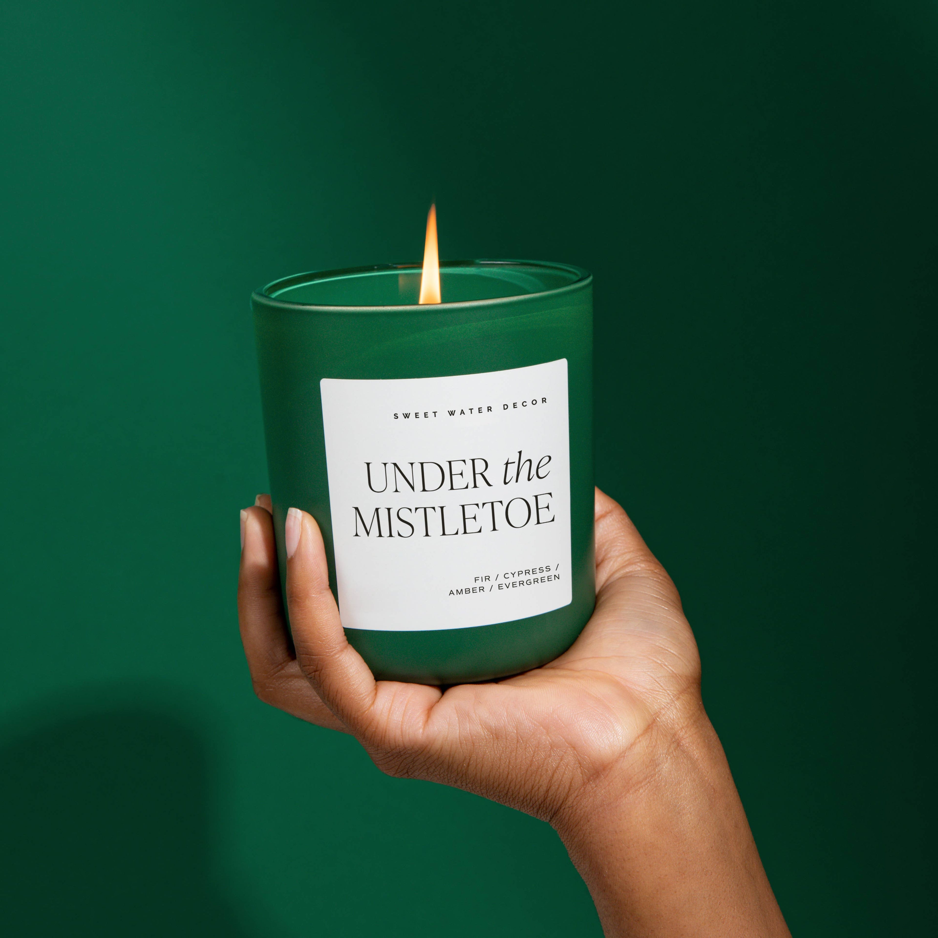 Under the Mistletoe 15 oz Soy Matte Candle- Christmas Decor