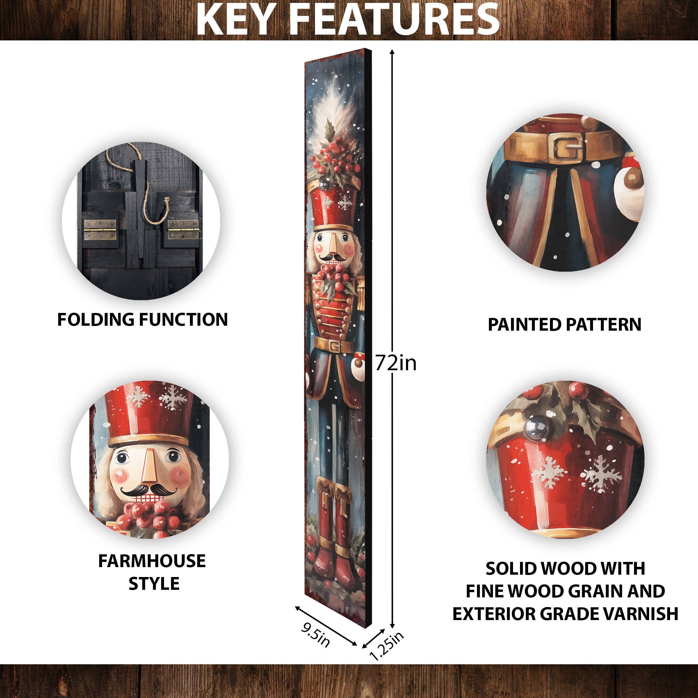 Grand 72" Christmas Nutcracker Soldier | Festive Outdoor & Indoor Decor