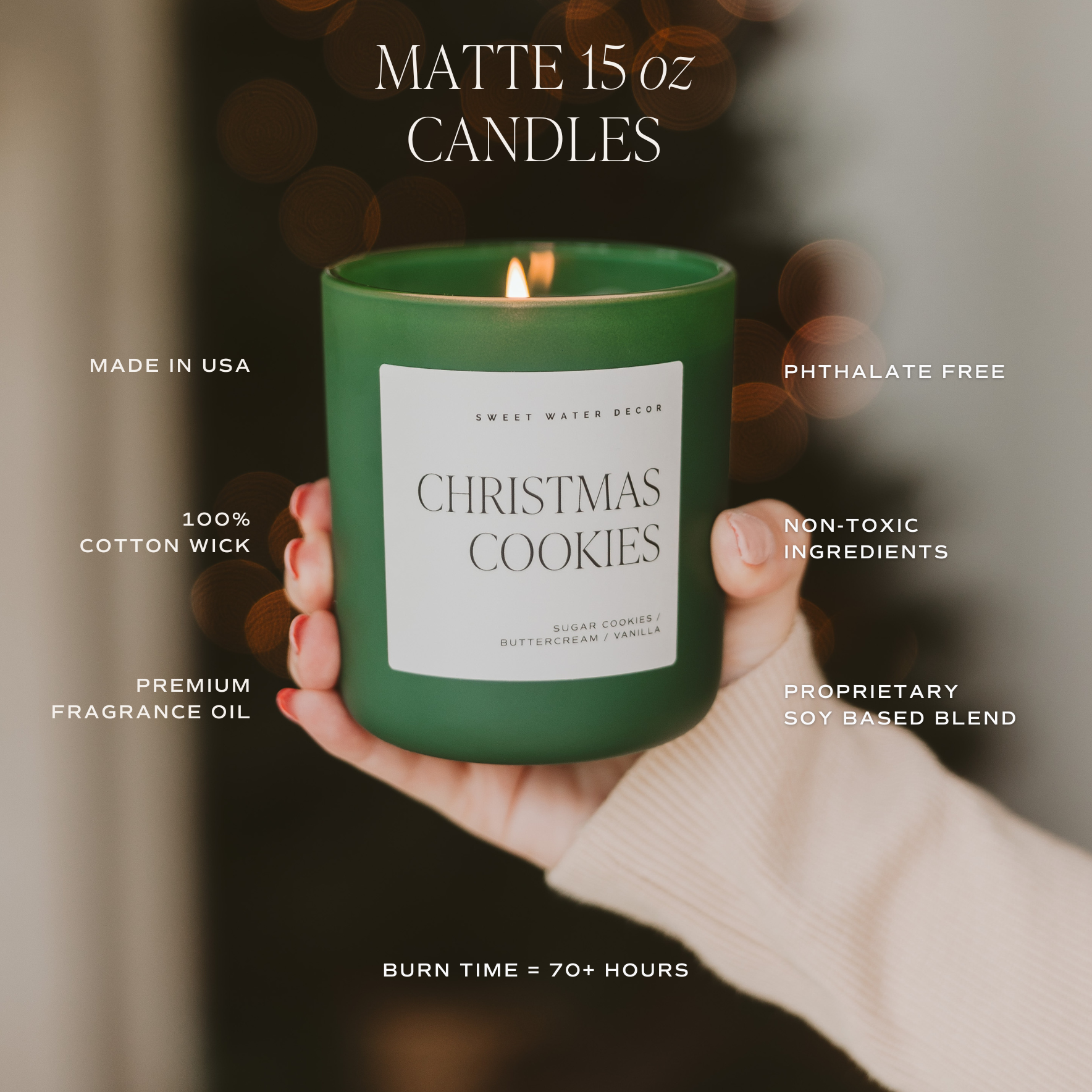 Under the Mistletoe 15 oz Soy Matte Candle- Christmas Decor