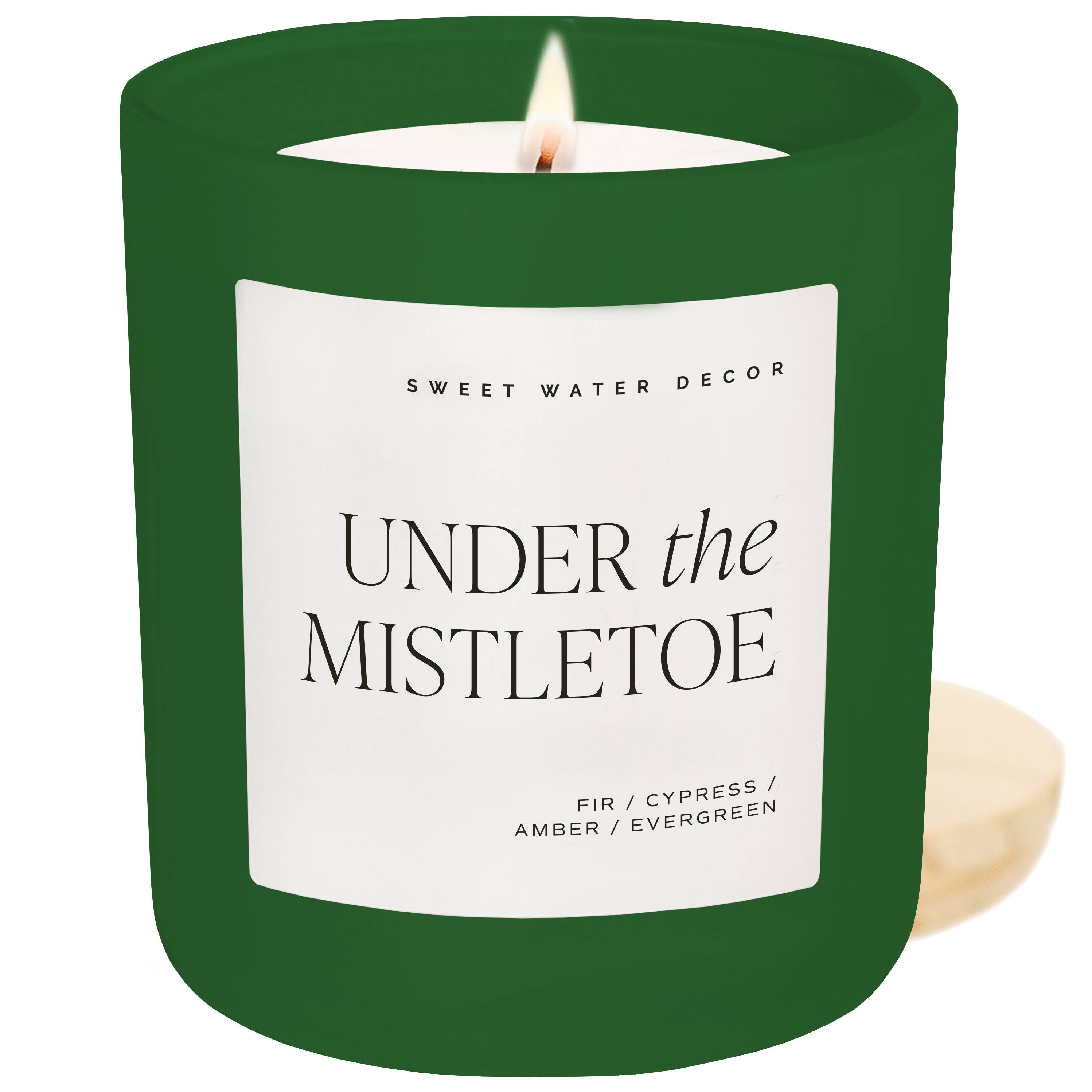 Under the Mistletoe 15 oz Soy Matte Candle- Christmas Decor